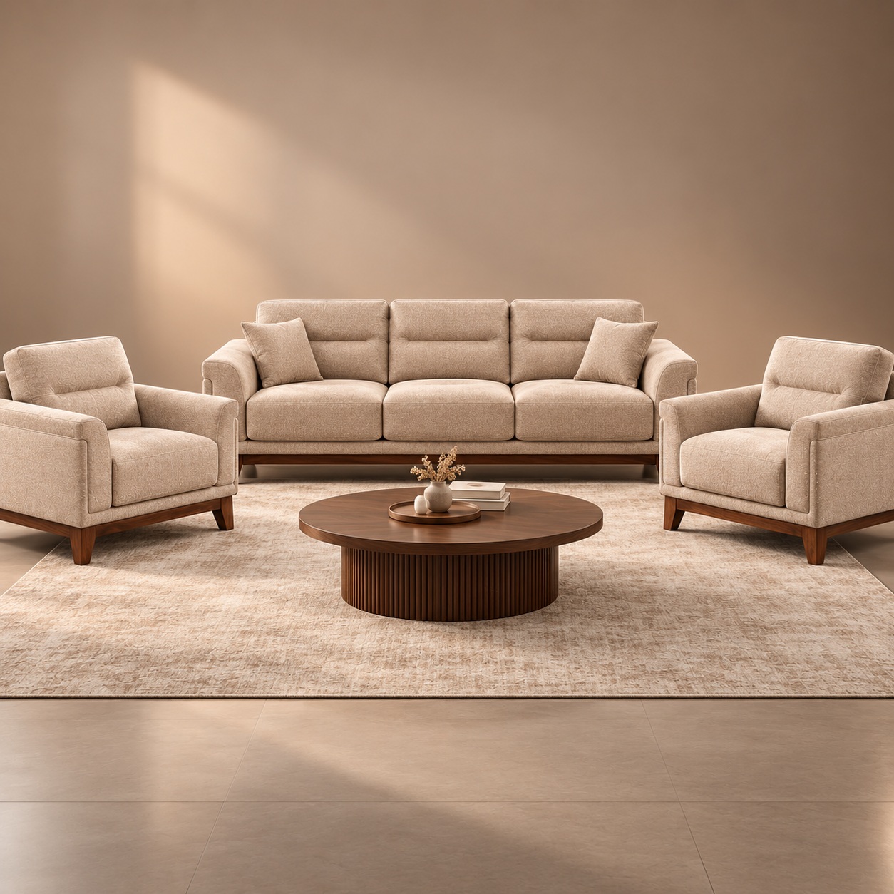 Sofas in fabric, leather and leatherette