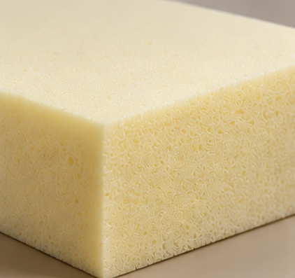 Sample block of 32 density medium-soft polyurethane foam